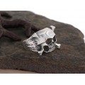Inel craniu din argint | Memento mori  | disponibil în mai multe mărimi 