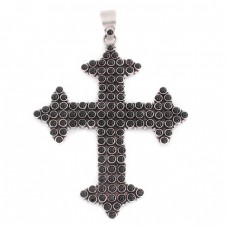 Impresionant pandant pectoral religios din argint decorat cu onix și granate |  Indonezia  Impresionant pandant pectoral religios din argint decorat cu onix și granate |  Indonezia