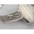 Vechi inel Poison Ring manufacturat în argint decorat cu ametiste naturale | Taxco - Mexic cca. 1950