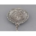 Strecurătoare din argint elaborată în stil Rococo decorată cu amoraș Cupidon | Germania | secol XIX