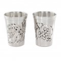 Set de două pahare din argint pentru băuturi spirtoase | manufactură de atelier florentin | anii '80