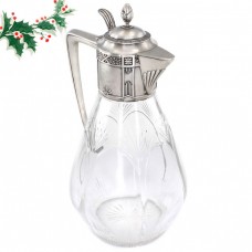 Decantor Art Nouveau din argint & cristal | atelier Koch & Bergfeld | Germania cca. 1900 - 1910 Decantor Art Nouveau din argint & cristal | atelier Koch & Bergfeld | Germania cca. 1900 - 1910