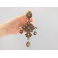 Impresionant pandant religios de perioadă Louis XV | Croix de Saint Lo |  | manufactură în argint aurit | Franța secol XVIII