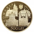 Monedă din aur 500 lei 2019 Vizita Apostolică a Sanctității Sale Papa Francisc în România | tiraj 500 exemplare 