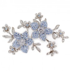 Opulentă broșă cinetică din argint decorată cu suită de cristale Swarovski | Austria anii 2000 Opulentă broșă cinetică din argint decorată cu suită de cristale Swarovski | Austria anii 2000