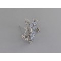 Opulentă broșă cinetică din argint decorată cu suită de cristale Swarovski | Austria anii 2000