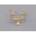 Broșă Victorian Revival din argint aurit decorat cu suite de cristale zirconium | atelier Todescato Mario di Giuseppe | cca.1980