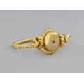 Brățară victoriană din aur 14 k | Eternal Love | perle naturale, safire & rubine de sinteză | Marea Britanie cca.1860