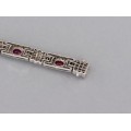 Brațară Art Deco din aur 18K decorată cu rubine 4 CT și diamante naturale 3.20 CT 