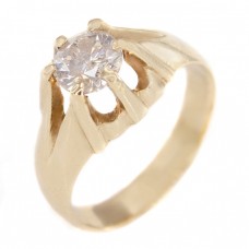Inel victorian din aur galben decorat cu un diamant de 1 CT |  Marea Britanie cca.1880 - 1900 Inel victorian din aur galben decorat cu un diamant de 1 CT |  Marea Britanie cca.1880 - 1900
