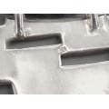 Colier choker accesorizat cu un pandant statement modernist din argint intarsiat cu sidefuri naturale 