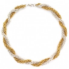 Colier statement double-strand din argint & argint aurit |  Germania  Colier statement double-strand din argint & argint aurit |  Germania