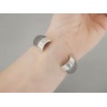 Brățară cuff balineză manufacturată în argint | Indonezia