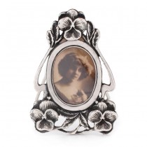 Ramă foto miniaturală din argint  în stil Art Nouveau | Italia