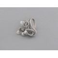 Spectaculos inel statement modernist din argint decorat cu perle naturale de cultură 