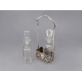 Olivieră Art Nouveau din argint cu flacoane din cristal | cca. 1900 - 1910