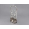 Olivieră Art Nouveau din argint cu flacoane din cristal | cca. 1900 - 1910