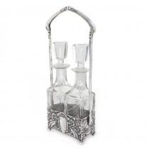 Olivieră Art Nouveau din argint cu flacoane din cristal | cca. 1900 - 1910