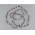 Colier de perle negre tahitiene baroque | perle naturale de cultură | 60 cm | Statele Unite