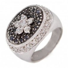 Inel cocktail din argint decorat cu cristale zirconium | Franța Inel cocktail din argint decorat cu cristale zirconium | Franța