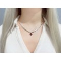 Rafnat colier choker scandinav din argint decorat cu agat carneol | Danemarca