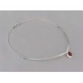 Rafnat colier choker scandinav din argint decorat cu agat carneol | Danemarca