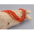 Rafinat colier multi-strand de coral roșu de Sardinia | Italia cca. 1970 - 1980