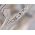 Brățară statement în stil Art Nouveau  manufacturată în argint decorat cu anturaj de chihlimbar natural | Polonia cca.1990