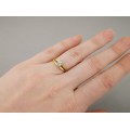 Inel solitaire din aur galben 18 k decorat cu un diamant natural 0.22 CT | cca.1970