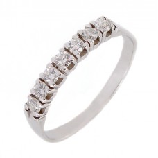 Rafinat inel din aur alb 14k decorat cu diamante naturale 0.36 ctw | Marea Britanie cca. 1950 - 1970 Rafinat inel din aur alb 14k decorat cu diamante naturale 0.36 ctw | Marea Britanie cca. 1950 - 1970