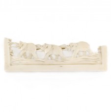 Broșă victoriană porte-bonheur sculptată în os natural | India - British Raj cca. 1900 Broșă victoriană porte-bonheur sculptată în os natural | India - British Raj cca. 1900