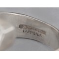 Inel statement futurist Lapponia din argint | designer Bjorn Weckstrom | Finlanda 1980