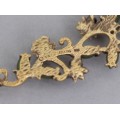 Elegant colier stil Art Nouveau din argint aurit decorat cu perle naturale de cultură & jad natural | Franklin Mint - Statele Unite cca 1970
