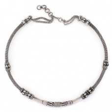 Colier choker etnic balinez manufacturat în argint | Indonezia Colier choker etnic balinez manufacturat în argint | Indonezia