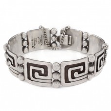 Brățară modernistă unisex mexicană din argint | artizan Jose Luis Flores pentru Katila | Taxco cca.1960 Brățară modernistă unisex mexicană din argint | artizan Jose Luis Flores pentru Katila | Taxco cca.1960