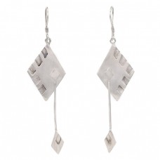Cercei statement mid-century manufacturați în argint | Art Studio Jewelry | Statele Unite  Cercei statement mid-century manufacturați în argint | Art Studio Jewelry | Statele Unite