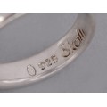 Inel statement contemporary din argint incrustat cu safire naturale | atelier Skalli - Paris | anii 2000