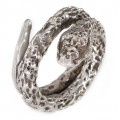 Inel statement modernist din argint stilizat sub forma unui șarpe | Thailanda