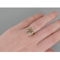 Inel victorian din aur 18 k și diamante 0.26 CT montate în argint | Marea Britanie cca.1900