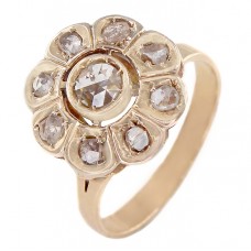 Inel victorian din aur 18 k și diamante 0.26 CT montate în argint | Marea Britanie cca.1900 Inel victorian din aur 18 k și diamante 0.26 CT montate în argint | Marea Britanie cca.1900
