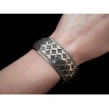 Veche brățară cuff indoneziană manufacturată în argint | unisex | cca. 1950