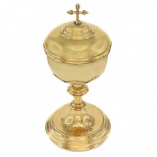 Potir liturgic - Ciboriu din alamă aurită | Franța cca. 1940 - 1950 Potir liturgic - Ciboriu din alamă aurită | Franța cca. 1940 - 1950