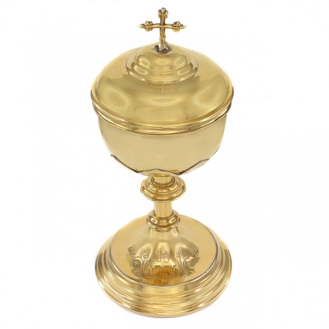Potir liturgic - Ciboriu din alamă aurită | Franța cca. 1940 - 1950