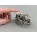 Miniatură din argint mașină de epocă Daimler 1886 | atelier UnoAErre | cca. 1950