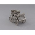 Miniatură din argint mașină de epocă Daimler 1886 | atelier UnoAErre | cca. 1950