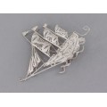 Miniatură corabie manufacturată în argint filigranat | Portugalia 