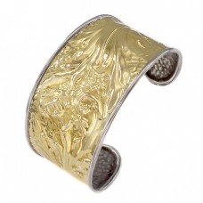 Brățară cuff modernistă din argint aurit | Art Nouveau Inspired | manufactură de atelier florentin  Brățară cuff modernistă din argint aurit | Art Nouveau Inspired | manufactură de atelier florentin