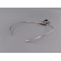 Choker modernist cu pandant din argint și lapis lazuli | Indonezia