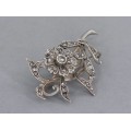 Broșă Art Nouveau din aur galben și diamante naturale 0.80 CT | Franța cca. 1900 - 1910