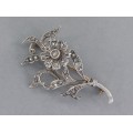 Broșă Art Nouveau din aur galben și diamante naturale 0.80 CT | Franța cca. 1900 - 1910